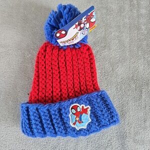 Spidey And Friends Hat Toddlers Blue/red Knit Winter Hat‎ Marvel Outdoors